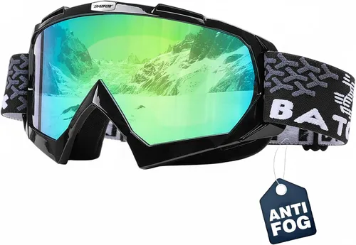 Miniatura 15 de Gafas de esquí antivaho OTG para adultos y niños, gafas de snowboard con 100% protección UV y ajuste antideslizante para esquí