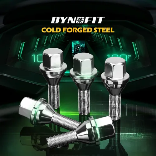 Miniatura 3 de dynofit 12x1.25 Tornillos de perno de rueda OEM/Stock, juego de 20 piezas con vástago de 28mm, hexágono de 19mm, 2.45 pulgadas de longitud, pernos