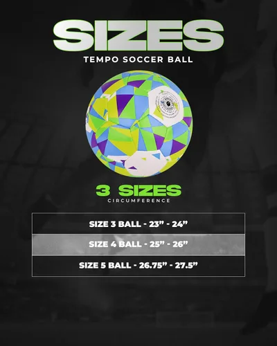 Miniatura 2 de American Challenge Tempo Balón de fútbol – Balón de fútbol profesional para campos de césped – Pelotas de fútbol duraderas cosidas a máquina de TPU