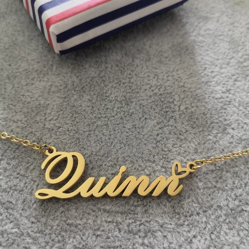 Miniatura 6 de RONKAHSHOW Collar con nombre personalizado, collar con nombre de corazón para mujer, el mejor regalo para niña, cumpleaños, día de la madre