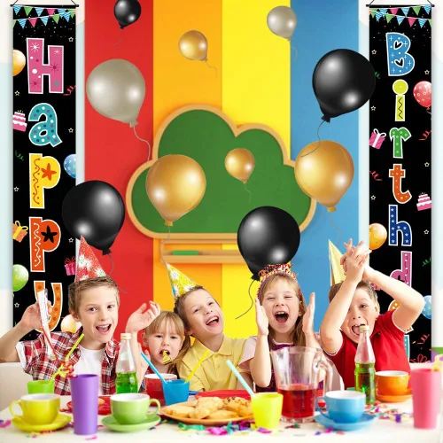 Miniatura 6 de Cartel de decoración de cumpleaños, letrero de puerta de feliz cumpleaños para hombres, mujeres, niños y niñas, ideal para decoración de cumpleaños