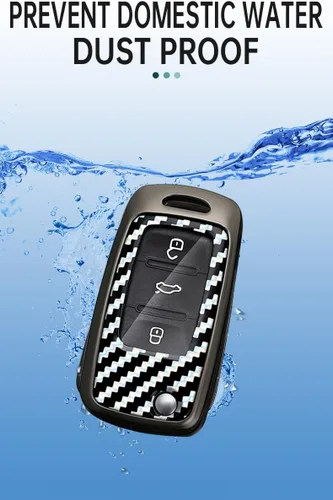 Miniatura 8 de ontto Funda para llavero de automóvil para Volkswagen Jetta Golf GTI Passat Polo Tiguan Atlas Touareg Beetle Flip Flip Llave plegable, soporte