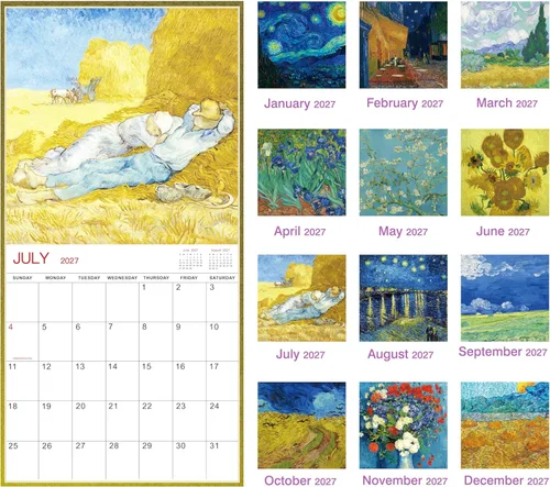 Miniatura 5 de Calendario de pared 2026, calendario 2026, calendario mensual de pared de 12 meses 2026 de enero de 2026 a diciembre de 2026, 12 x 24 pulgadas