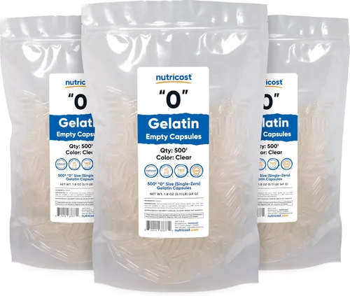 Miniatura 5 de Nutricost Cápsulas vacías de gelatina tamaño 0-500 cápsulas de gel vacías transparentes '0' - Kosher, sin OMG, sin soja, sin gluten