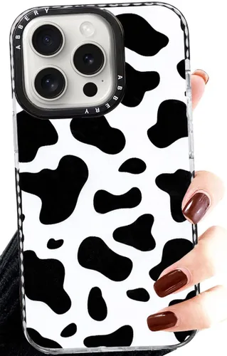 Miniatura 9 de Abbery Diseñado para iPhone 8 Plus/7 Plus/6 Plus/6S Plus Funda transparente con estampado de vaca, linda funda protectora de silicona TPU