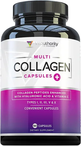 Miniatura 13 de Proteína de colágeno múltiple + creatina 0.18 oz de monohidrato de creatina con colágeno tipos I, II, III, V y X Apoyo para el cabello, la piel