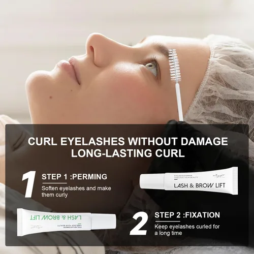 Miniatura 2 de Kit de levantamiento de pestañas para permanente de pestañas, profesional para levantamiento de pestañas y cejas, ingrediente natural para rizos