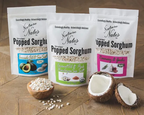 Miniatura 3 de Nature Nate's Popped Sorghum, paquete múltiple variado, sorgo orgánico, keto y sin gluten, aperitivos saludables, mejor que las palomitas de maíz