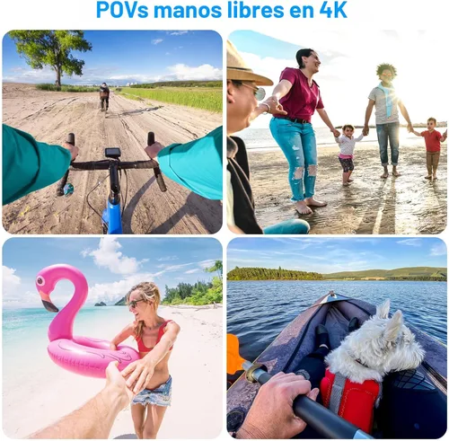Miniatura 5 de Cámara de acción i3 4K de tamaño pequeño, se monta en cualquier lugar, cámara corporal pequeña con clip de resorte, vlogging portátil, grabación POV