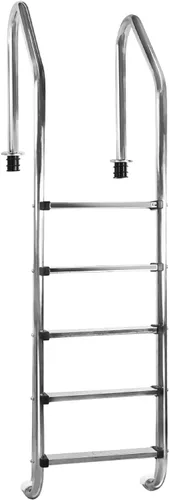 Miniatura 8 de DOEL Escalera de piscina, escalera antideslizante de 3 escalones de acero inoxidable para piscina interior/exterior, fácil montaje y escalada