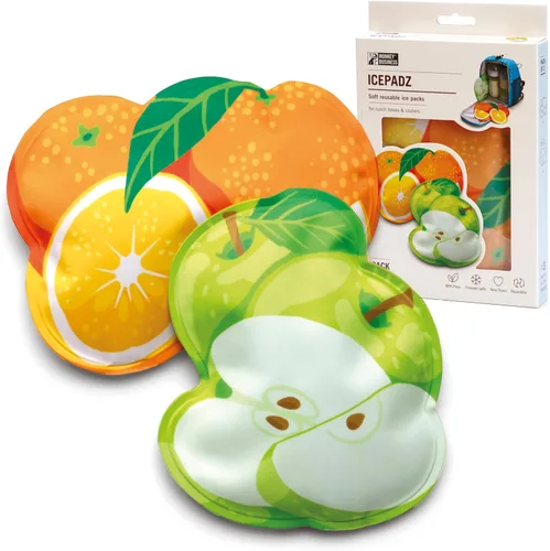 Monkey Business Icepadz - Juego de hielo suave, bolsas de hielo reutilizables para biberones y leche materna, bolsa de hielo delgada para