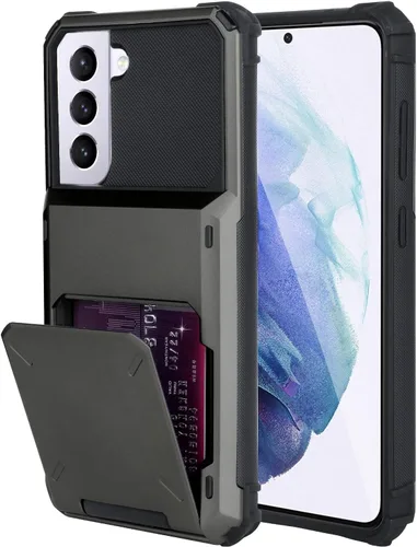 Miniatura 41 de Funda tipo cartera para Samsung Galaxy S22 Ultra con 4 ranuras para tarjetas de crédito a prueba de golpes, funda híbrida de protección reforzada