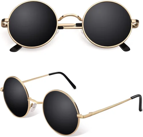 Miniatura 9 de CGID Gafas de sol unisex polarizadas redondas E01 Lennon