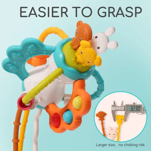 Miniatura 5 de Juguetes Montessori de viaje para niños pequeños, juguetes Montessori para bebés de 6 a 12 meses, juguetes sensoriales para asiento de automóvil