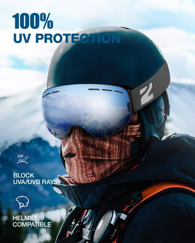 Miniatura 3 de ZIONOR X - Gafas de esquí - Gafas de snowboard con lente desmontable OTG para hombres, mujeres y adultos