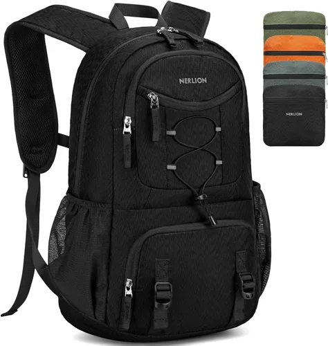 Miniatura 14 de Nerlion - Mochila ligera plegable de 35L para senderismo, mochila de viaje para hombres y mujeres, impermeable, para acampar al aire libre, mochila