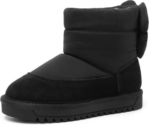 DREAM PAIRS Botas de nieve para niñas de invierno de 0.394 pulgadas con forro de piel sintética para niños pequeños y grandes