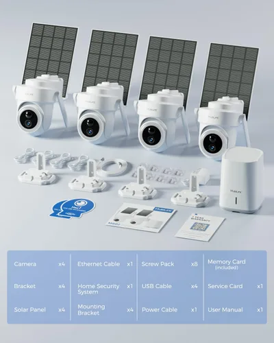 Miniatura 9 de MUBILIFE Cámaras de seguridad 4K inalámbricas para exteriores, sin suscripción, cámaras alimentadas por energía solar de 8MP para seguridad