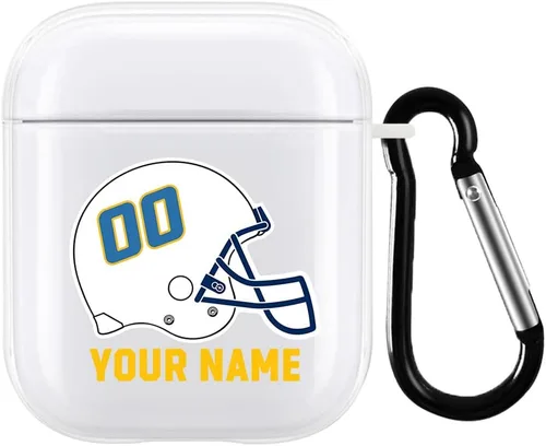 Miniatura 13 de Funda de casco de fútbol con nombre y número para Apple AirPods de 2ª y 1ª generación, regalo personalizado para fanáticos de los deportes de Arizona
