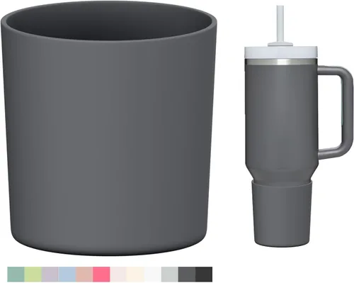Miniatura 47 de WUQID Bota de silicona superior compatible con Stanley Quencher H2.0 e IceFlow Flip y ProTour de 40oz 30oz 20oz 14oz, se ajusta al mismo diámetro