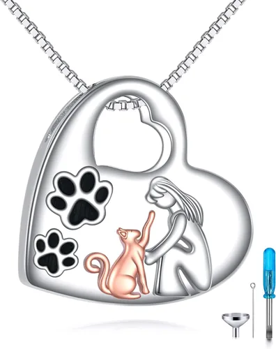 Miniatura 15 de URONE Collares de urna para cenizas de plata de ley 925, concha de abulón, árbol de la vida, joyería de cremación para cenizas, joyería de memoria