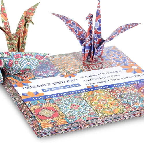 Miniatura 5 de Kit de papel para Origami, doble cara, 100 hojas, 20 colores, 6 pulgadas, cuadrado japonés Chiyo, fácil de doblar, para manualidades, bricolaje