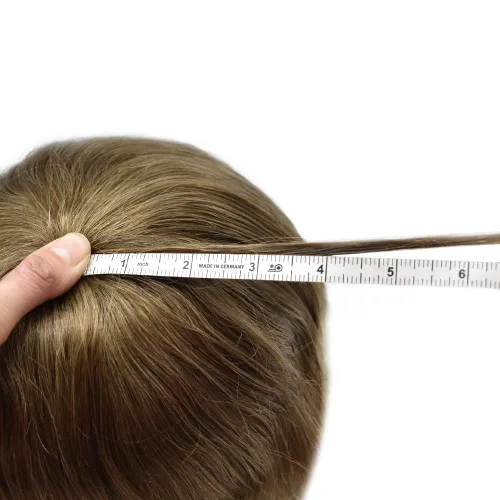 Miniatura 117 de Toupee para hombres nudos blanqueados hombres toupee hairpieces europeo virgen sistema de reemplazo de cabello humano suave encaje francés hombres