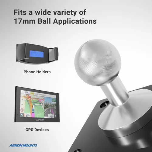 Miniatura 3 de ARKON Mounts - Adaptador de bola de metal de 4 agujeros a 0.669 in