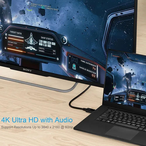 Miniatura 5 de Moread Cable DisplayPort a DisplayPort 4K, 3 pies, puerto de pantalla de alta velocidad chapado en oro, cable DP 1.2 (4K @60Hz, 2K @144Hz)