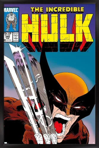 Miniatura 6 de Marvel Comics X-Men - Póster de pared de Wolverine Incredible Hulk #340, 34 pulgadas de largo x 22.4 pulgadas de ancho, versión premium sin marco
