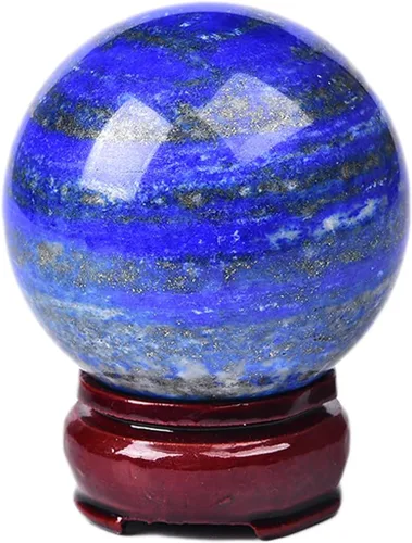 Miniatura 71 de JIC Gem Esfera de cristal de cuarzo Pietersite, bola de cristal decorativa azules y marrones dorados para meditación, decoraciones de mesa