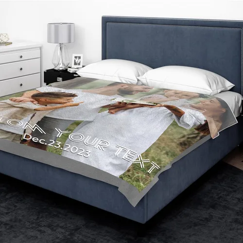 Miniatura 4 de Manta personalizada con imagen/foto – Manta de franela personalizada para mujeres y hombres – Manta personalizada para regalos de Navidad, San Solo