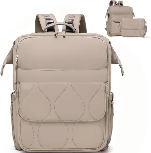 Miniatura 10 de miss fong Mochila para Pañales - Bolsa de Pañales para Bebé Mochila de Viaje para Pañales con Almohadilla Cambiadora de Pañales Mochila para Bebé
