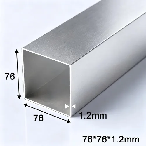 Miniatura 3 de Tubo cuadrado de aluminio, 1 unidad de 2.992 in x 2.992 in x 3.937 in de grosor de pared de 0.047 in, 1 paquete de tubo cuadrado estructural