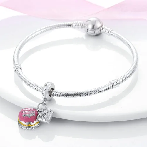 Miniatura 111 de Pandach Dijes colgantes de plata de ley 925 para pulseras y collares, dijes colgantes de Madonna con cuentas de girasol, joyería para mujer