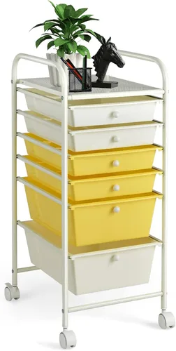 Miniatura 26 de Carrito de almacenamiento con ruedas de 15 cajones, carrito de almacenamiento móvil con ruedas bloqueables para manualidades, herramientas, Negro
