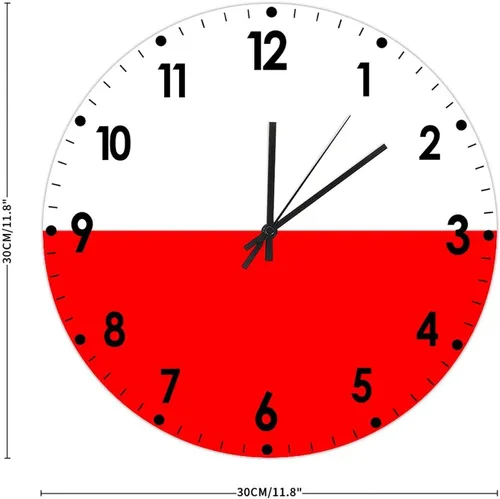 Miniatura 309 de Cheyan Reloj de pared con bandera de Canadá de 12 pulgadas, silencioso, sin tictac, de PVC, funciona con pilas, reloj redondo decorativo, regalo