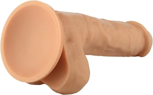 Miniatura 4 de Pene de silicona realista de 8 pulgadas con ventosa, consolador, Piel, 1, 1 Carne