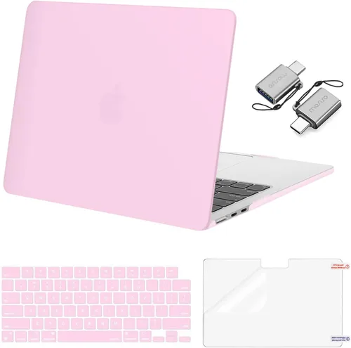 Miniatura 23 de Mosiso Funda para MacBook Air de 13 y 13.6 pulgadas, 2024, 2023 y 2022, M3 A3113, M2 A2681, Touch ID, carcasa rígida, cubierta de teclado, protector