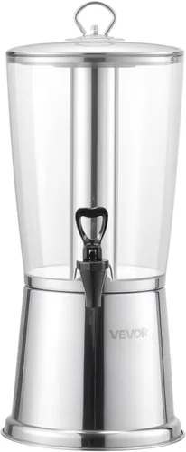Miniatura 9 de VEVOR Dispensador de bebidas, dispensador de bebidas de 2.1 galones para fiestas, dispensador de jugo de acero inoxidable + plástico con cámara