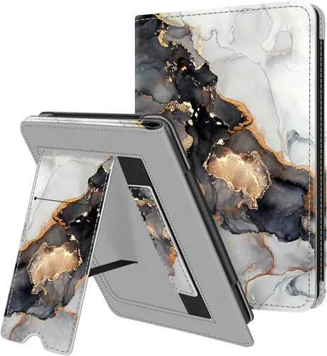 Miniatura 10 de Fintie Funda con soporte para Kindle de 6 pulgadas (11ª generación-2024/2022) - Funda de piel sintética con ranura para tarjeta de encendido y Negro