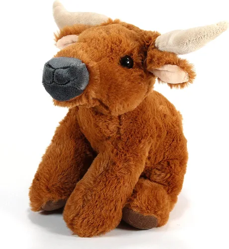 Miniatura 2 de The Petting Zoo Longhorn - Peluche de animales salvajes, regalos para niños, animales salvajes de Onez, peluche de cuerno largo de 9 pulgadas