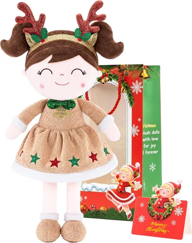 Miniatura 7 de Gloveleya Muñecas de bebé suaves y acogedoras, primeros regalos para niñas, muñeca de bebé con vestido azul estampado de estrellas, Serie Galaxia