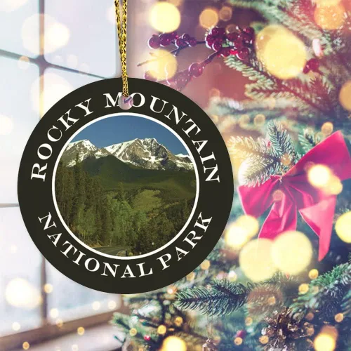 Miniatura 4 de Adornos de cerámica Parque Nacional de las Montañas Rocosas Adornos Colgantes Decorativos Adornos Personalizados Adorno de Navidad Recuerdo