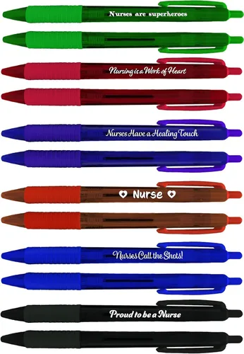 Miniatura 12 de Greeting Pen Enfermera Apreciación 6 Diseños Rotación Mensaje 6 Pen Set (36067)