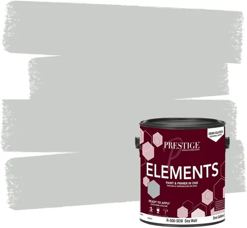 Miniatura 7 de PRESTIGE Paints Elements - Pintura interior e imprimación en uno, cáscara de huevo, 1 galón, gris cabo