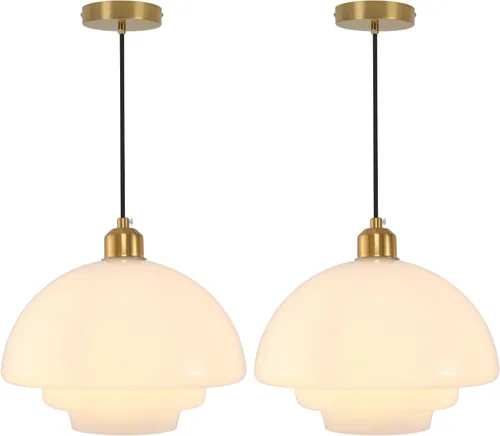 Miniatura 14 de Luces colgantes de globo de cristal, 1 luz, lámpara colgante de isla de cocina, estilo moderno de mediados de siglo, candelabro dorado de granja