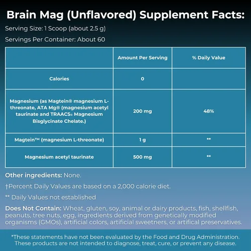 Miniatura 2 de Brain Mag Magnesio L-treonato (Magtein) con Mag Taurato (ATA Mag) Mag glicinato para apoyo cerebral 60 porciones (cereza)