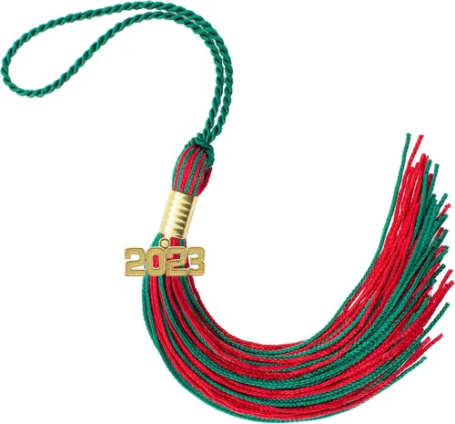 Miniatura 357 de Borla de graduación Aqua 2022, todos los colores escolares disponibles, fabricada en Estados Unidos