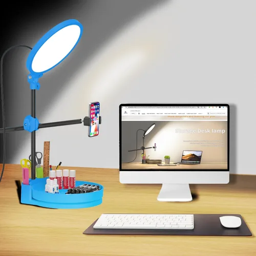 Miniatura 10 de Iluminación de zoom brillante para computadora, iluminación de escritorio ajustable para videollamadas, anillo de luz de pantalla completa regulable
